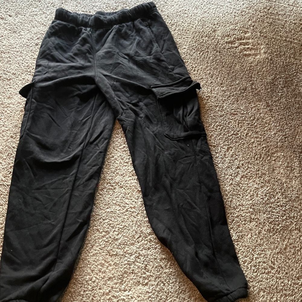 Black Cargo Jogger Pants